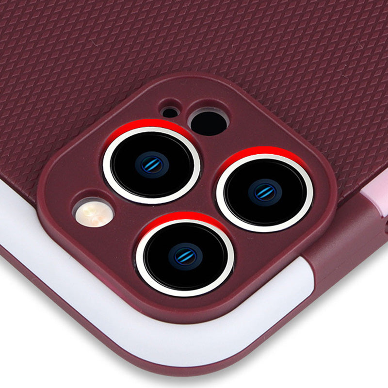 WOLMTT For iPhone 14 Pro Max Case Dual Color Frame Rhombus Texture PC+TPU Anti-drop Phone Cover WOLMTT For iPhone 14 Pro Max Case Dual Color Frame Rhombus Texture PC+TPU Anti-drop Phone Cover